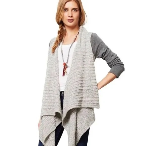 Saturday Sunday Anthropologie Gray Knit Casado Cardigan - Picture 1 of 6